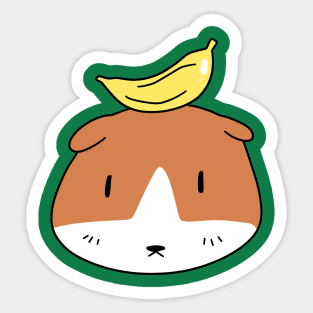 Banana Guinea Pig Face Sticker